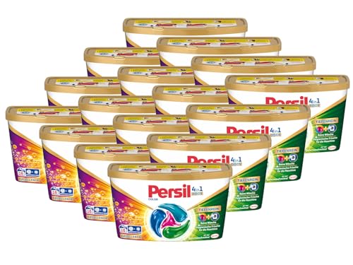 Persil Color 4in1 DISCS 256 Waschladungen (16x 16WL), Waschmittel mit Tiefenrein Technologie, Colorwaschmittel für reine Wäsche und hygienische Frische für die Maschine
