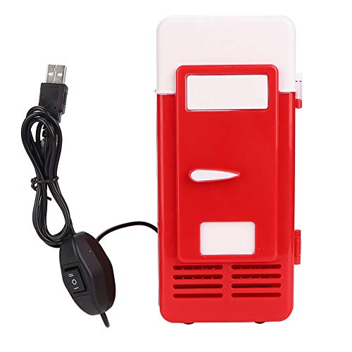 Atyhao Mini Kühlschrank, Mini USB Büro Mini Heizung Tragbare Kühlung Tragbarer Kühlschrank mit doppeltem Verwendungszweck Getränkekühler für Hautpflege Lebensmittel Home Travel
