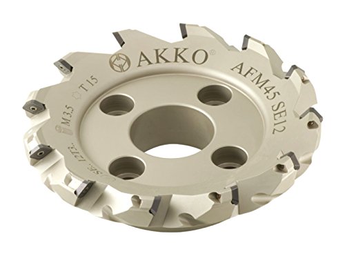 AKKO Face Milling, Milling Tools, Alpha Coated CNC Machining Tools, Milling Cutter, Industrial Metal Working Tools, AFM45-SE12-D050-A22-Z04-H