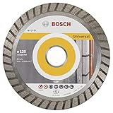 Bosch Professional 10 Stück Diamanttrennscheibe (für Baumaterial, Ø:125mm, BohrØ:22,23mm, Zubehör für Winkelschleifer)