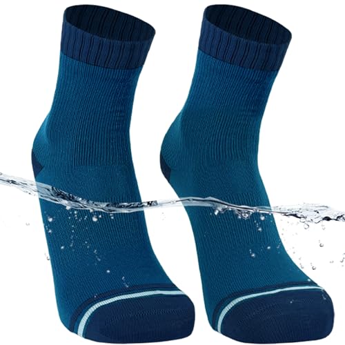 DexShell Essential Wasserdichte Socken Wandern Trekking Outdoor Freizeit DEXDRI Garn Innen für Damen und Herren Knöchel Sachsen Blau Unisex Medium