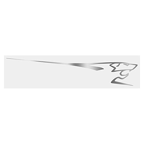 Quattroerre Aufkleber für Peugeot 207 Löwe, Chrom, für Seitenwände 20 cm