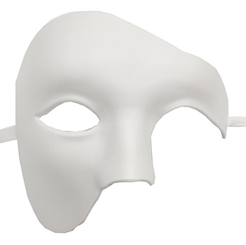 Coolwife Maskerade Maske Vintage Phantom der Oper EIN Augen Half Face Kostüm (Weiß)