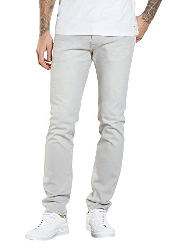 emilio adani Herren Super-Stretch-Jeans Regular, 34630, Grau in Größe 36/32