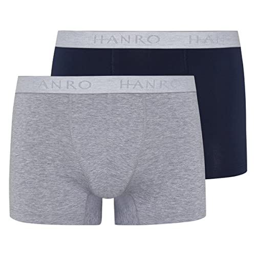 Hanro - Cotton Essentials - Shorts/Pants - 2er Pack (XL Light Melange/Deep Navy)