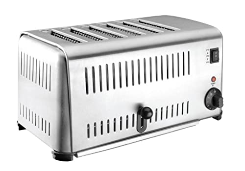 Buffettoaster Edelstahl Toaster für 6 Scheiben 22 x 23 x 46 cm Gastro Restaurant Hotel