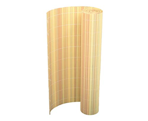 AUSLAUF Kunststoffmatte 100 x 300cm Farbe:Bambus Modell Exclusiv - Sichtschutz Balkon Terasse Garten Sicht Schutz Sonnenschutz Windschutz