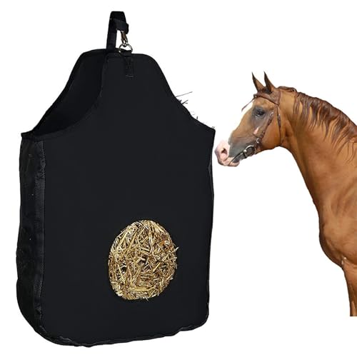 GLocKi Heusack – Große Kapazität Oxford Tuch Pferd Fütterung Heu Tasche Heu Tasche Pferd Futter Heu Tasche Verschleißfest Hängende Heu Ballentasche Tier Fütterung Tasche Tragbare Pferdefutter