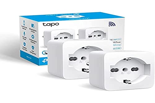 TP-Link Tapo P105 (2 Stück) italienische Smart-Steckdose, intelligentes WLAN, Sprachsteuerung, kompatibel mit Alexa und Google Home, Fernbedienung über Tapo-App, Vorwahlzeit