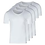 Skiny - Basic - Unterhemd/Shirt Kurzarm - 4er Pack (XL Weiß)