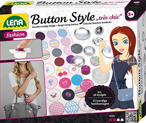 Lena 42595 - Button Style très chic, Bastelset inklusive 20 Knöpfe