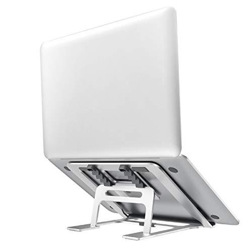 Jinxuny Laptopständer 5-Stufiger Verstellbarer Notebook-Riser-Halterung Ergonomischer Belüfteter Computerhalter aus Aluminium mit Rutschfester Silikonbeschichtung für 10-17-Zoll-Laptops
