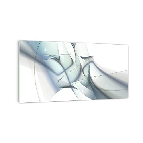 DekoGlas Küchenrückwand 'Blaugraue Muster' in div. Größen, Glas-Rückwand, Wandpaneele, Spritzschutz & Fliesenspiegel