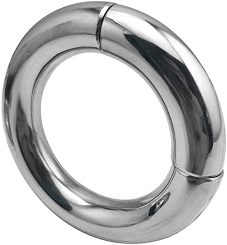 Edelstahl Magnetische Bondage Keuschheit Ringe, Verzögert Erotik Hodenring Metall Hodenstrecker Ballstretcher Hodengewicht Penis/Cock Ring Übungsring Enhancer,Innen(Ø): 40mm