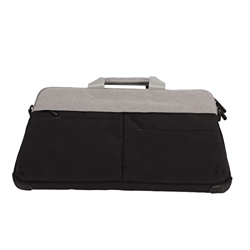 buhb Laptoptasche, Wasserdichtes Tuch, Reißverschluss, Laptop-Handtasche, Große Kapazität für Reisen (Schwarz)