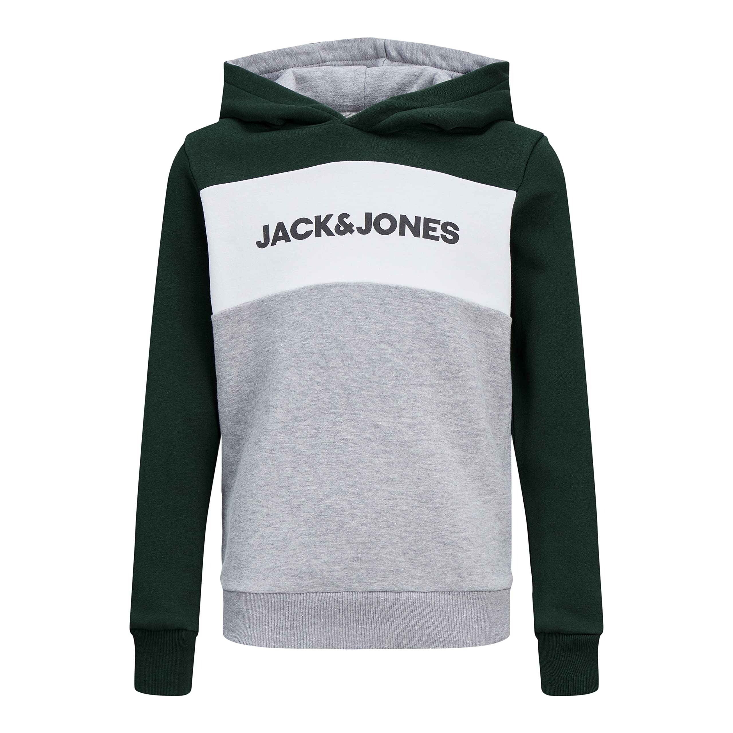 JACK&JONES JUNIOR Jungen JJELOGO Blocking Sweat Hood NOOS JNR Kapuzenpullover, Pine Grove, 176