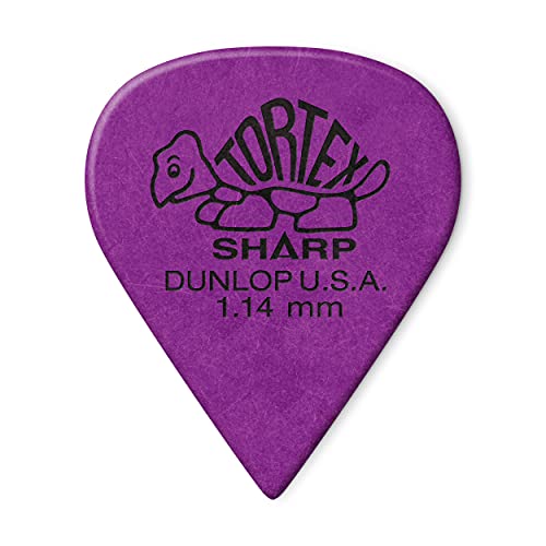 Dunlop 412R1.14 Tortex® Sharp, Purple, 1.14mm, 72/Bag