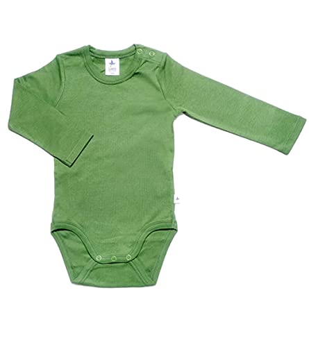 Leela Cotton Body Langarm 2 Stück Baby Kinder Bio-Baumwolle Basic 2006 (68, waldgrün)