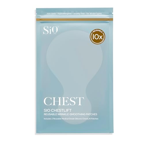 SiO Beauty SkinPad | Chest Anti-Wrinkle Pad 4 Weeks Supply | Overnight Smoothing Silikon Pad For Cleavage & Decollete Skin