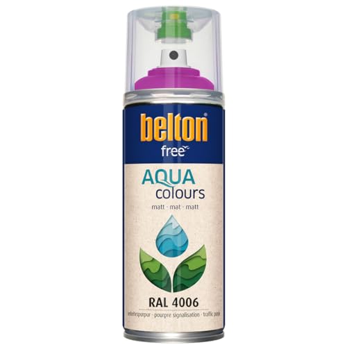 belton free Wasserlack RAL 4006 verkehrspurpur, matt, 400 ml - Geruchsneutral