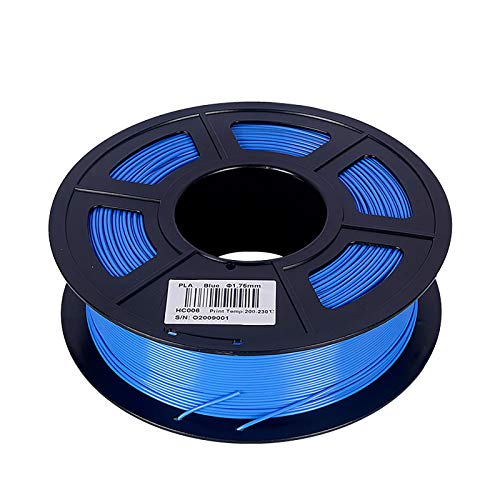 PLA 3D-Druckerfilament 1,75 Mm PLA-Filamentmaßgenauigkeit +/- 0,02 Mm 1 Kg (2,2 Lbs) Spule 300M 3D-Druckmaterial(Color:Blau)