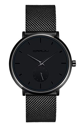 SUPBRO Herren Uhr Männer Edelstahl Wasserdicht minimalistische Armbanduhr Analog Zifferblatt Business Uhr Ultra Dünne