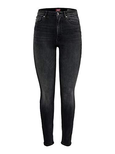 ONLY NOS Damen ONLGOSH HW SK ANK BB REA10135 NOOS Skinny Jeans, Schwarz Black Denim, 38/L32 (Herstellergröße: 30)