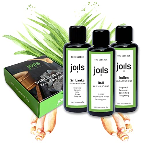 JOILS® Saunaaufguss Set IV, 3x50ml, 100% naturreines Öl für Ihre Sauna, BIO-Saunaöl im Geschenkset, vom Familienbetrieb aus dem Schwarzwald