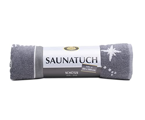 Gözze - Flauschiges Saunatuch mit Sternzeichen-Design, Schütze, 100% Baumwolle - 80 x 180 cm