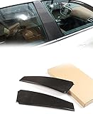 MSRAO Real Carbon Fiber Autotür B-Säule Dekoration Aufkleber 2 Stück Autozubehör Außen Für Maserati Für Ghibli 2014-2021