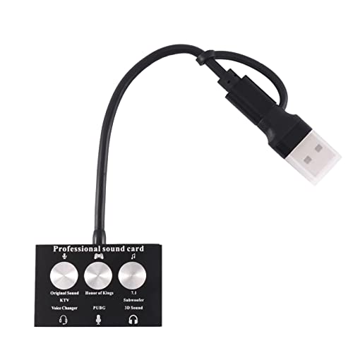 JUJNE Typ-C USB Externe Soundkarte Live Game K Song USB auf Audio 3,5 mm Mikrofon Zubehör Audio Adapter Soundkarte