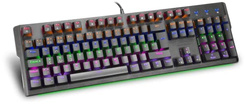 Speedlink Vela LED Mechanical Gaming Keyboard – Mechanische Gaming Tastatur – mit Beleuchtung – Höhenverstellbar – Vollformat-Tastenfeld – DE-Layout, schwarz