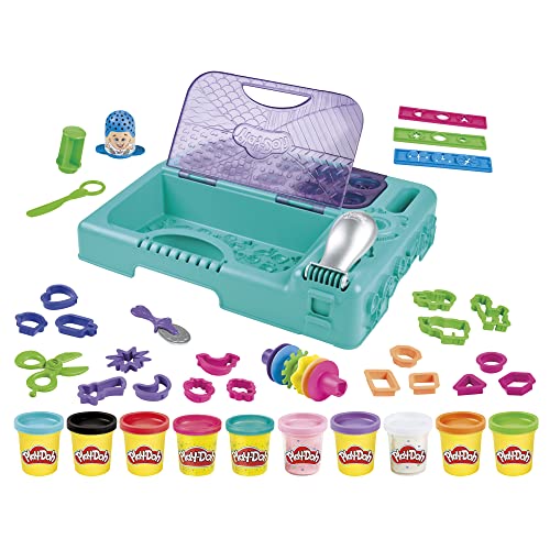 Play-Doh On the Go Imagine and Store Studio mit über 30 Werkzeugen und 10 Dosen