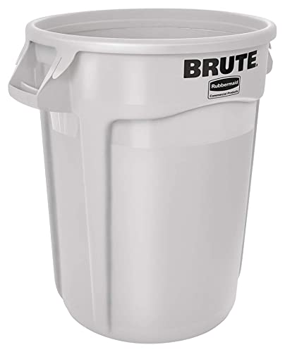 Rubbermaid Commercial Products FG263200WHT-001 Brute Container with Venting Channels, 121.1 L, White