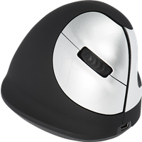 R-Go HE Ergonomische Maus, Bluetooth 5.0, Silent funkmaus, Kompatibel mit Anti-RSI-Software, Vorbeugung Mausarm, Wiederaufladbare kabellose vertikale Maus für Windows/Mac/Linux, 5 Tasten, Schwarz