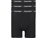 Calvin Klein Herren 3er Pack Boxershorts Low Rise Trunks Baumwolle mit Stretch, Schwarz (Black W Black Wb), XL