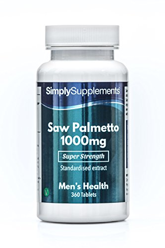 Saw Palmetto (Sägepalme) 1000mg - Geeignet für Veganer - 360 Tabletten - SimplySupplements