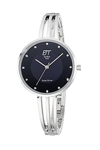 ETT Eco Tech Time Solar Damen Uhr Analog mit Metall Armband ELA-12119-34M