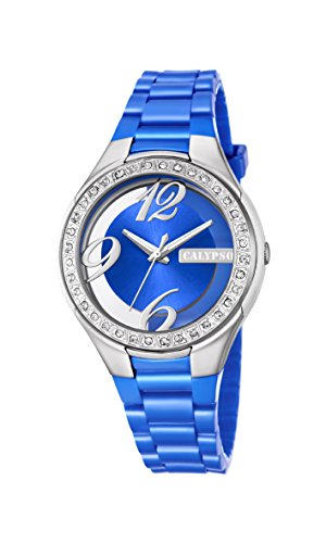 Calypso Damen Datum klassisch Quarz Uhr mit Plastik Armband K5679/5