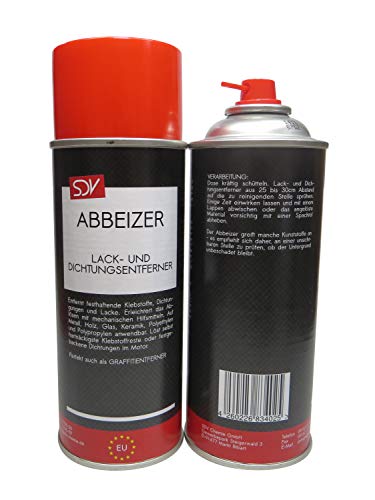 SDV Abbeizer Spray 1x 400ml Graffitientferner Lackentferner Dichtungsentferner zum Entfernen von Klebstoffresten