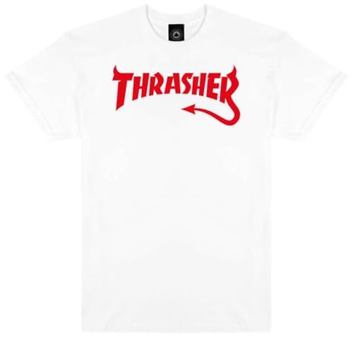 Thrasher Diablo T-Shirt - Schwarz, Weiss/opulenter Garten, L