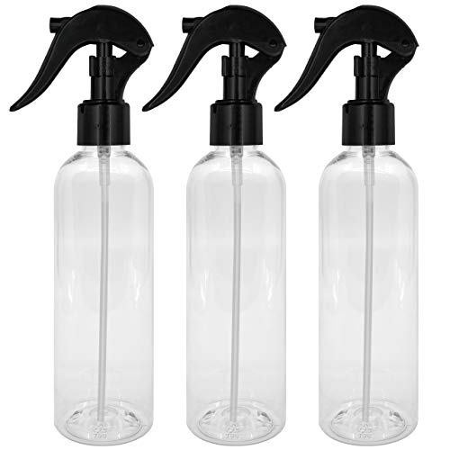BIOHY Sprühflasche (transparent) 250 ml (3er-Set) | Chemiebeständiger Pumpsprüher für Reinigungsmittel, Öl und mehr | Pumpflaschen für Handwerk, Hobby, Kosmetik und Haushalt