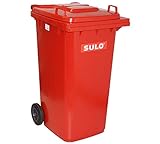 Sulo mülltonne müllgroßbehälter 240l rot kunststoff abfallbehälter