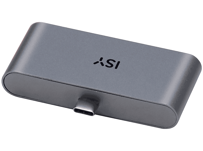 ISY IAD 1019-1 4-in-1 USB-C Multiport-Adapter, Aluminium Grau