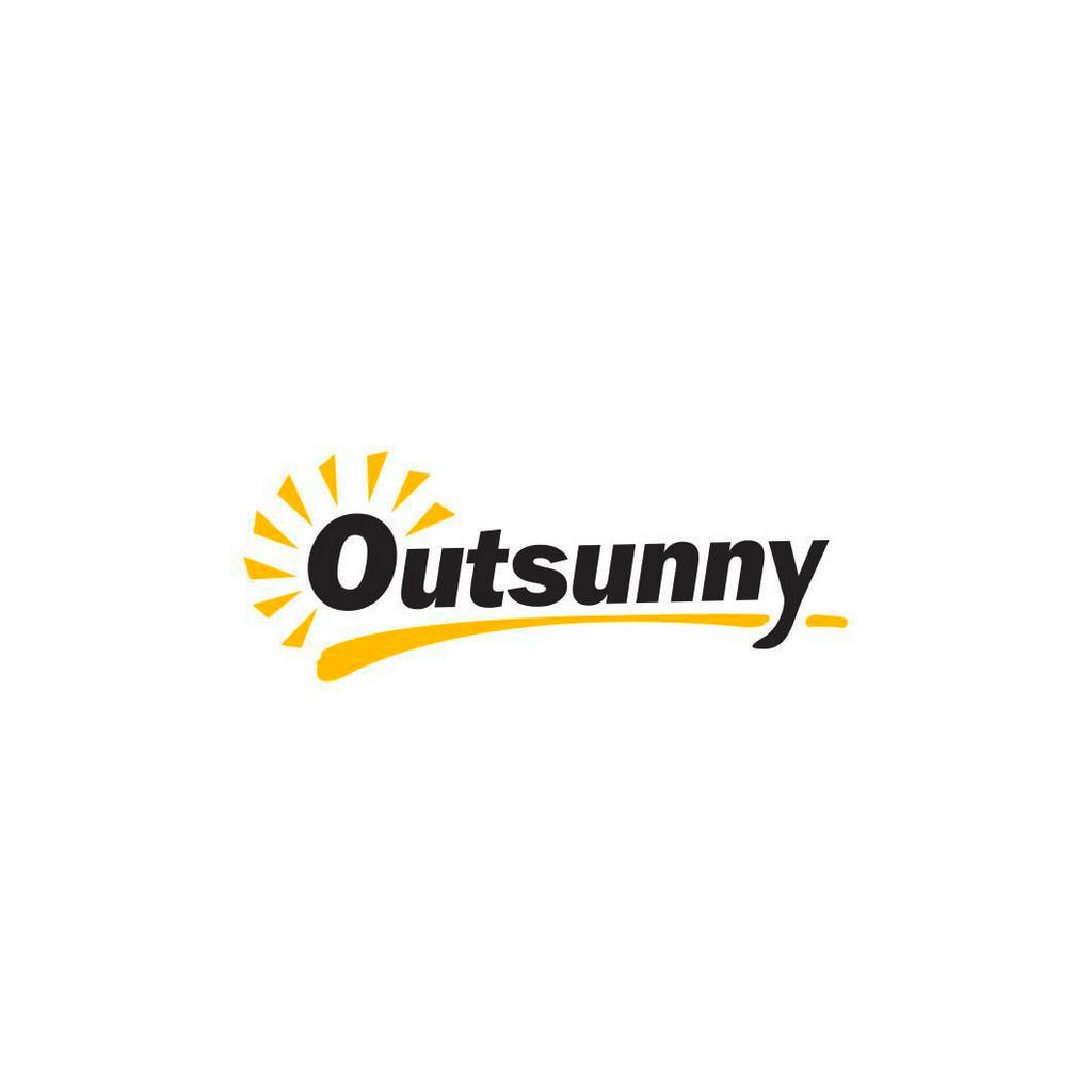 Outsunny Rattan-Sonneninsel schwarz Metall B/H/L: ca. 180x155x172 cm 2