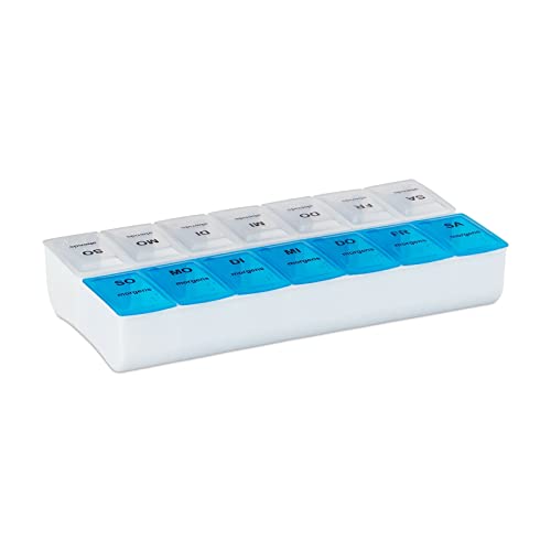 Yiibcio Pillenorganizer 5X Tablettenbox für eine Woche Pillendose Tablettenaufbewahrung