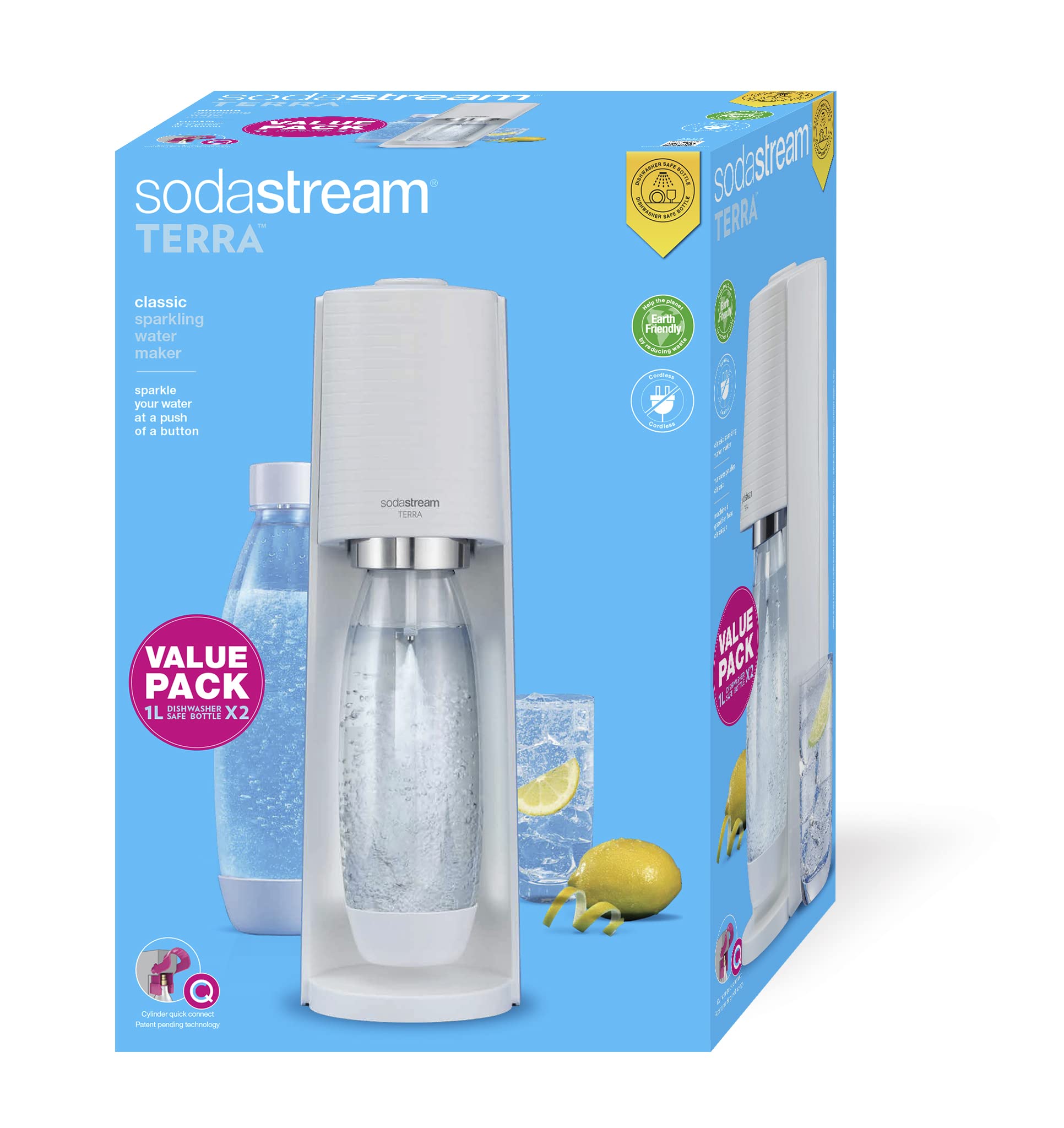 SodaStream Terra Megapack Blanc
