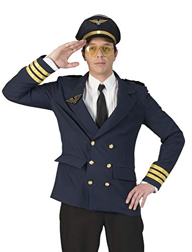 Kostüm Pilot Dustin Größe 52/54 Mann Männerkostüm Pilotenkostüm Jacke Kapitän Blazer Berufe Luftfahrt Karneval Fasching Pierros