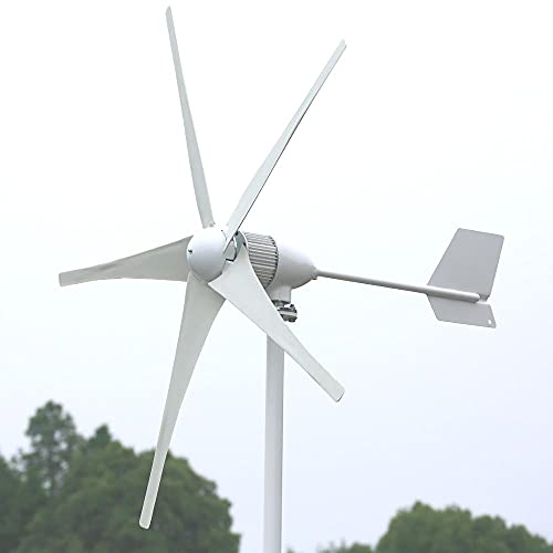 1500W Windturbine 12V 24V 48V Windkraftanlage 3 Phasen AC Windgenerator mit Hybrid MPPT Controller 5 Flügeln Windmühle (48V mit Hybrid-Controller)