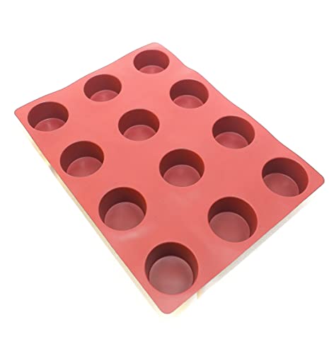 Maé Innovation Silikonform 40 x 30 cm – 12 Muffins (Ø 6 x 3,6 cm) – antihaftbeschichtet – 100 % Prämium – hergestellt in Frankreich